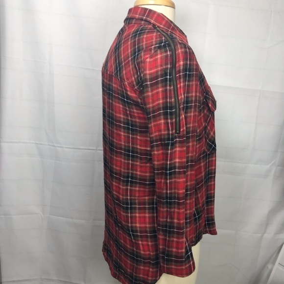 Alison Andrews Plaid button down shirt S long s - Picture 4 of 5